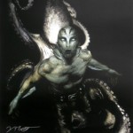 ABE SAPIEN print, signed by Mignola and Alexander