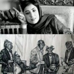 Atena Farghadani and cartoon