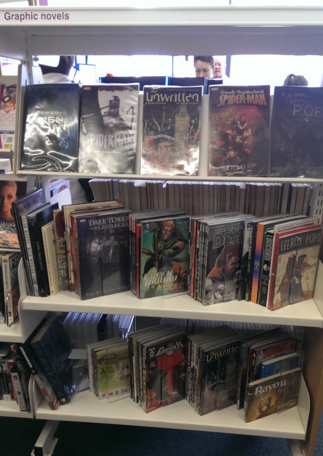 Graphic novels at Harpenden library