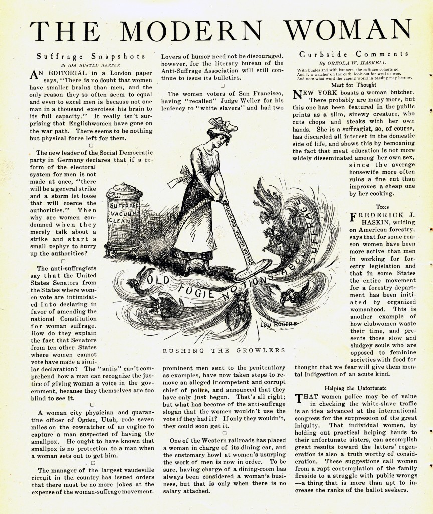 "Modern Woman" column from the October 23, 1913, issue of Judge