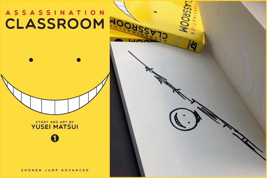 Assasination Classroom manga cover with signature page